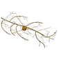 Meyda Lighting Winter Solstice 57" 8-Light Transparent Gold Island Chandelier With Ivory Faux Candlelight