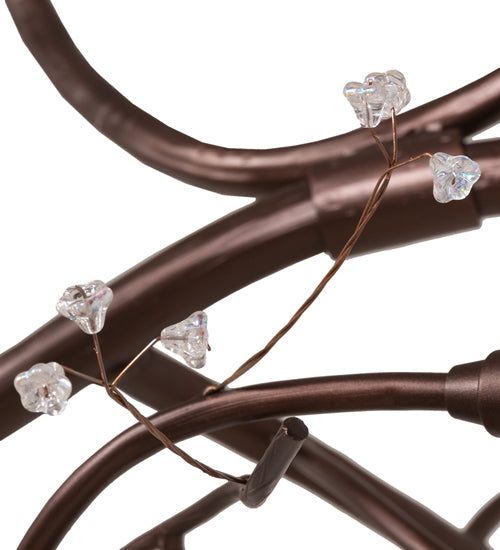 Meyda Lighting Winter Solstice 60" 11-Light Mahogany Bronze Island Chandelier With Clear Tulip Shade Glass