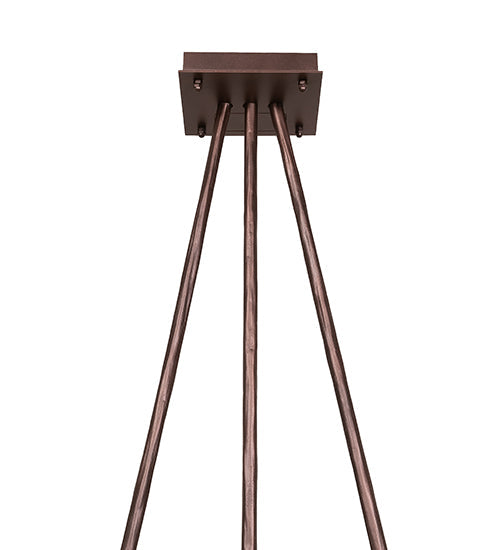 Meyda Lighting Winter Solstice 60" 11-Light Mahogany Bronze Island Chandelier With Clear Tulip Shade Glass