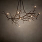 Meyda Lighting Winter Solstice 60" 11-Light Mahogany Bronze Island Chandelier With Clear Tulip Shade Glass
