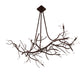 Meyda Lighting Winter Solstice 60" 11-Light Mahogany Bronze Island Chandelier With Clear Tulip Shade Glass