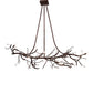 Meyda Lighting Winter Solstice 60" 11-Light Mahogany Bronze Island Chandelier With Clear Tulip Shade Glass