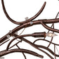 Meyda Lighting Winter Solstice 60" 11-Light Mahogany Bronze Island Chandelier With Clear Tulip Shade Glass