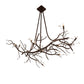 Meyda Lighting Winter Solstice 60" 11-Light Mahogany Bronze Island Chandelier With Clear Tulip Shade Glass