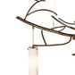 Meyda Lighting Winter Solstice 60" 5-Light LED Dark Burnished Antique Copper Cilindro Island Chandelier With Whitestone Idalight Shade