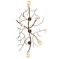 Meyda Lighting Winter Solstice 60" 5-Light LED Dark Burnished Antique Copper Cilindro Island Chandelier With Whitestone Idalight Shade