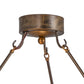Meyda Lighting Winter Solstice 61" 8-Light Burnished Antique Copper Delta Jadestone Island Chandelier With Multi-Colored Jadestone Shade