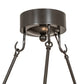 Meyda Lighting Winter Solstice 61" 8-Light Timeless Bronze & Dark Burnished Antique Copper Delta Chandelier With Amber & Beige Jadestone Shade