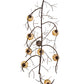 Meyda Lighting Winter Solstice 61" 8-Light Timeless Bronze & Dark Burnished Antique Copper Delta Chandelier With Amber & Beige Jadestone Shade