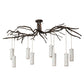 Meyda Lighting Winter Solstice 70" 8-Light Dark Burnished Antique Copper Cilindro Chandelier With Whitestone Idalight Shade