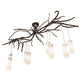 Meyda Lighting Winter Solstice 70" 8-Light Dark Burnished Antique Copper Cilindro Chandelier With Whitestone Idalight Shade