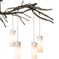 Meyda Lighting Winter Solstice 70" 8-Light Dark Burnished Antique Copper Cilindro Chandelier With Whitestone Idalight Shade