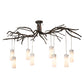 Meyda Lighting Winter Solstice 70" 8-Light Dark Burnished Antique Copper Cilindro Chandelier With Whitestone Idalight Shade