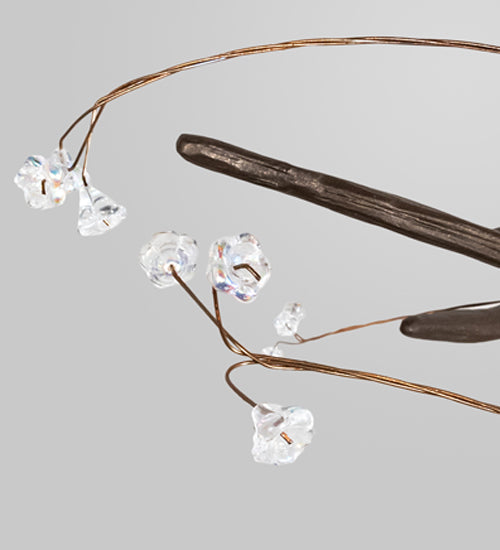 Meyda Lighting Winter Solstice 72" 11-Light Tyle Bronze Budding Chandelier With Clear Tulip Buds Shade Glass