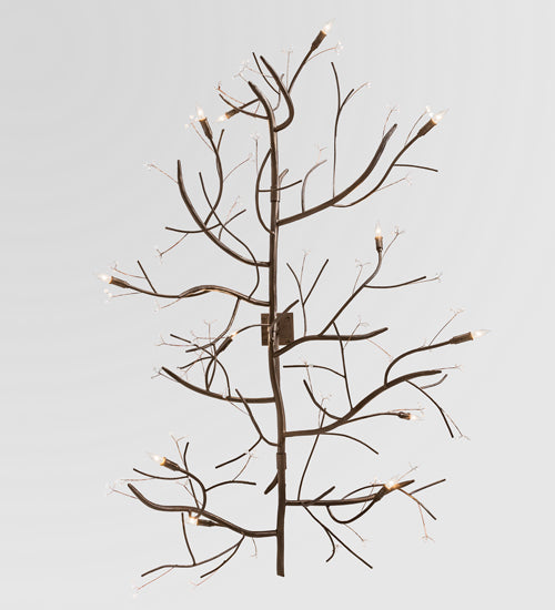 Meyda Lighting Winter Solstice 72" 11-Light Tyle Bronze Budding Chandelier With Clear Tulip Buds Shade Glass