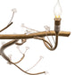Meyda Lighting Winter Solstice 72" 12-Light Antique Hammer Gold Budding Chandelier With Clear Tulip Buds Shade Glass