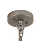 Meyda Lighting Winter Solstice 72" 5-Light Nickel Cilindro Island Chandelier With Frosted Clear Shade Glass