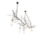 Meyda Lighting Winter Solstice 72" 5-Light Nickel Cilindro Island Chandelier With Frosted Clear Shade Glass