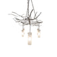 Meyda Lighting Winter Solstice 72" 5-Light Nickel Cilindro Island Chandelier With Frosted Clear Shade Glass