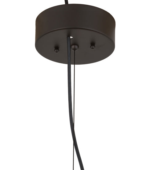 Meyda Lighting Winter Solstice 72" 5-Light Oil Rubbed Bronze Revival Island Chandelier With White Opal Shade Glass