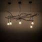 Meyda Lighting Winter Solstice 72" 5-Light Oil Rubbed Bronze Revival Island Chandelier With White Opal Shade Glass