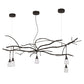Meyda Lighting Winter Solstice 72" 5-Light Oil Rubbed Bronze Revival Island Chandelier With White Opal Shade Glass