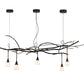 Meyda Lighting Winter Solstice 72" 5-Light Oil Rubbed Bronze Revival Island Chandelier With White Opal Shade Glass