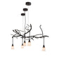 Meyda Lighting Winter Solstice 72" 5-Light Oil Rubbed Bronze Revival Island Chandelier With White Opal Shade Glass
