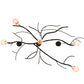 Meyda Lighting Winter Solstice 72" 5-Light Oil Rubbed Bronze Revival Island Chandelier With White Opal Shade Glass