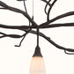 Meyda Lighting Winter Solstice 72" 5-Light Oil Rubbed Bronze Revival Island Chandelier With White Opal Shade Glass