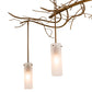 Meyda Lighting Winter Solstice 72" 5-Light Rustic Iron Cilindro Chandelier With Frosted Clear Cylinders Shade