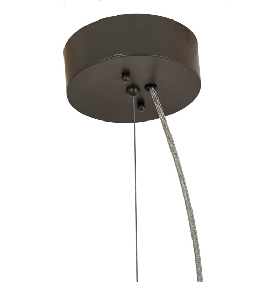 Meyda Lighting Winter Solstice 72" 5-Light Timeless Bronze Cilindro Chandelier With Frosted Clear Shade Glass