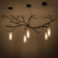 Meyda Lighting Winter Solstice 72" 5-Light Timeless Bronze Cilindro Chandelier With Frosted Clear Shade Glass
