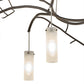 Meyda Lighting Winter Solstice 72" 5-Light Timeless Bronze Cilindro Chandelier With Frosted Clear Shade Glass