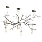 Meyda Lighting Winter Solstice 72" 5-Light Timeless Bronze Cilindro Chandelier With Frosted Clear Shade Glass