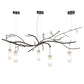 Meyda Lighting Winter Solstice 72" 5-Light Timeless Bronze Cilindro Chandelier With Frosted Clear Shade Glass