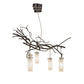 Meyda Lighting Winter Solstice 72" 5-Light Timeless Bronze Cilindro Chandelier With Frosted Clear Shade Glass