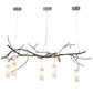 Meyda Lighting Winter Solstice 72" 5-Light Timeless Bronze Cilindro Island Chandelier With Frosted Clear Shade Glass