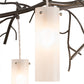 Meyda Lighting Winter Solstice 72" 5-Light Timeless Bronze Cilindro Island Chandelier With Frosted Clear Shade Glass
