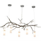 Meyda Lighting Winter Solstice 72" 5-Light Timeless Bronze Cilindro Island Chandelier With Frosted Clear Shade Glass