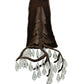 Meyda Lighting Winter at Stillwater 12" Cafe Noir Wall Sconce With Crystal Shade