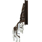 Meyda Lighting Winter at Stillwater 12" Cafe Noir Wall Sconce With Crystal Shade