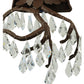 Meyda Lighting Winter at Stillwater 12" Cafe Noir Wall Sconce With Crystal Shade