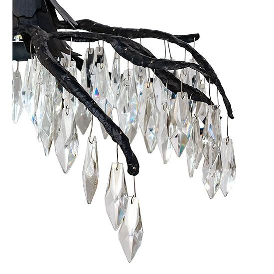 Meyda Lighting Winter at Stillwater 22" Wrought Iron Chandelier