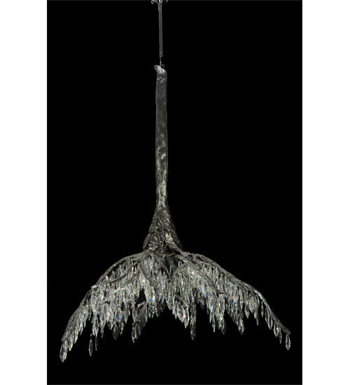 Meyda Lighting Winter at Stillwater 38" 2-Light LED Lightning Vein Chandelier With Crystal Shade
