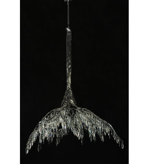 Meyda Lighting Winter at Stillwater 38" 2-Light LED Lightning Vein Chandelier With Crystal Shade