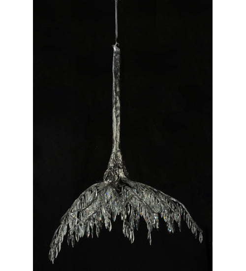 Meyda Lighting Winter at Stillwater 38" 2-Light LED Lightning Vein Chandelier With Crystal Shade