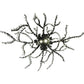 Meyda Lighting Winter at Stillwater 38" 2-Light LED Lightning Vein Chandelier With Crystal Shade