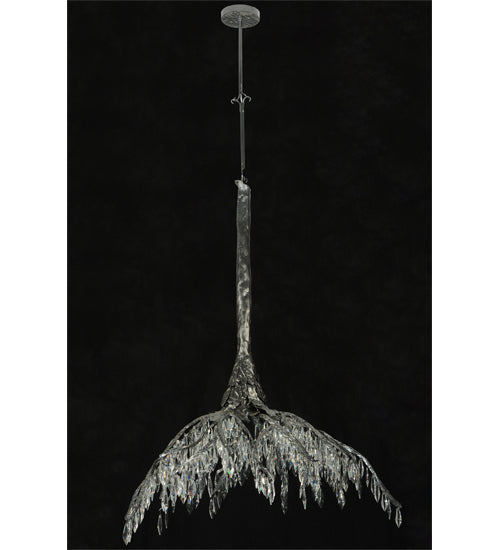 Meyda Lighting Winter at Stillwater 38" 2-Light LED Lightning Vein Chandelier With Crystal Shade