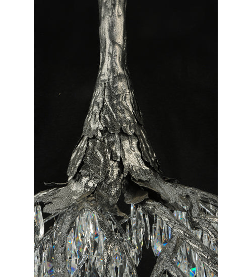 Meyda Lighting Winter at Stillwater 38" 2-Light LED Lightning Vein Chandelier With Crystal Shade